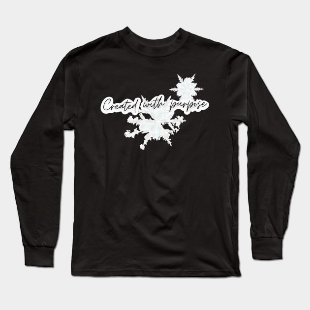 Created with Purpose Broken Snowflakes Long Sleeve T-Shirt by FamilyCurios